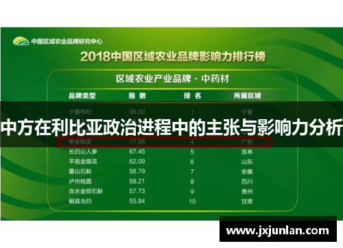 中方在利比亚政治进程中的主张与影响力分析